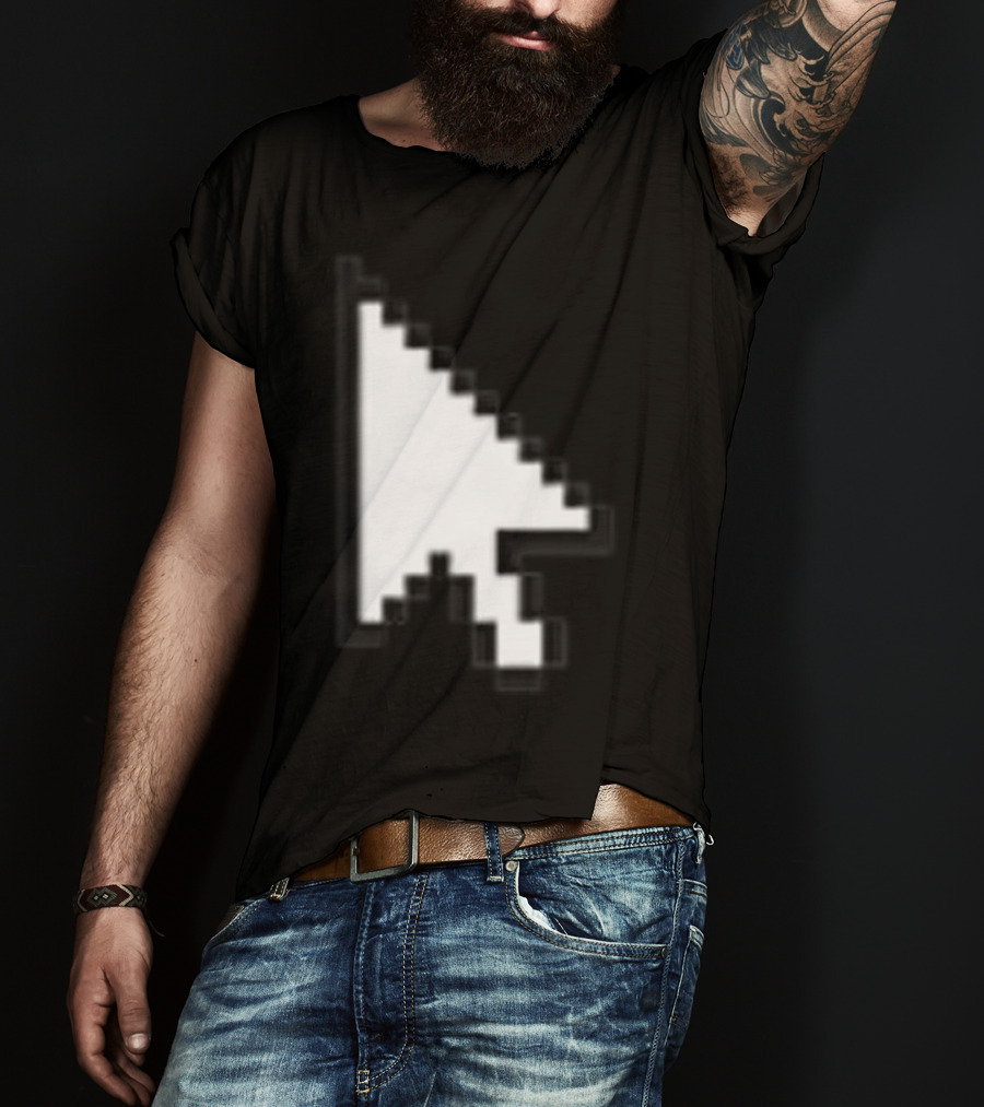 Pixelated White Arrow Cursor T-Shirt