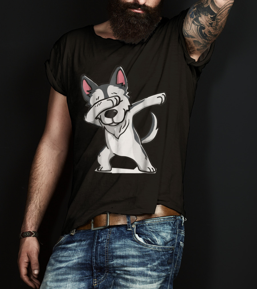 Cute Funny Dabbing Wolf Dab T-Shirt