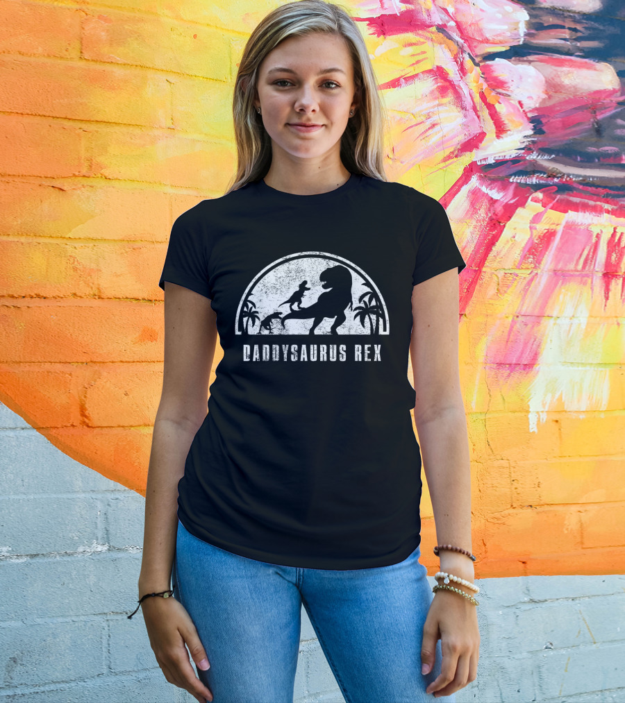 Daddysaurus Rex Dinosaur Family T-Shirt
