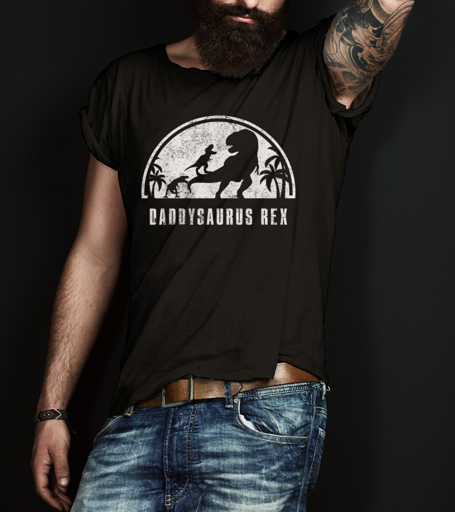 Daddysaurus Rex Dinosaur Family T-Shirt