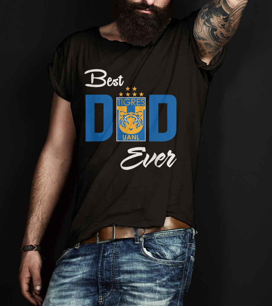 Best Dad Ever FC Tigres UANL Logo Mexico T-Shirt