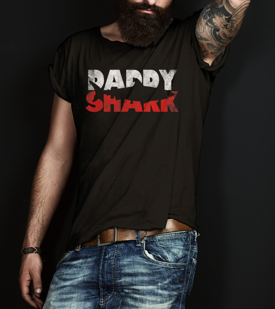 Daddy Shark From Wife Son Daughter Father's Day Family Matching T-Shirt