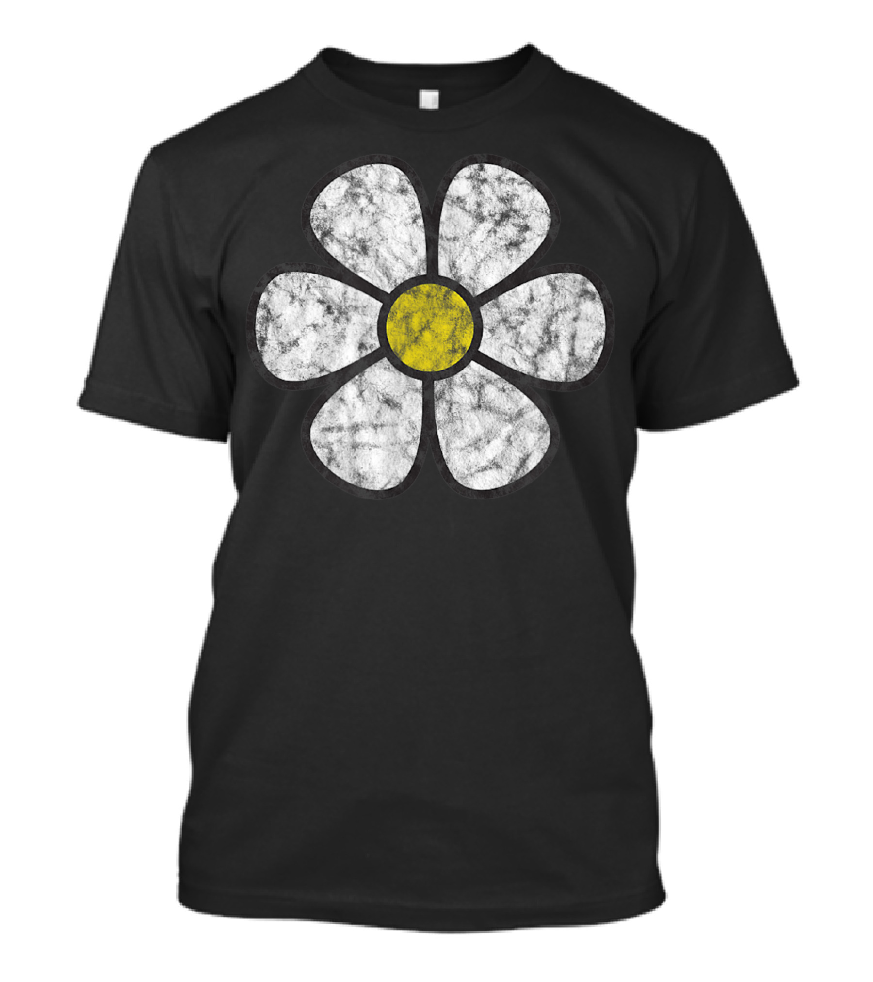 Hippie Daisy Vintage Flower Graphic Effect T-Shirt