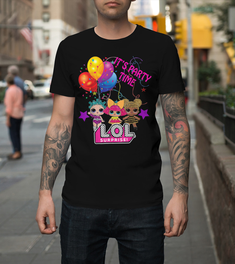 LOL Surprise It's Party Time Balloons and Characters T-Shirt