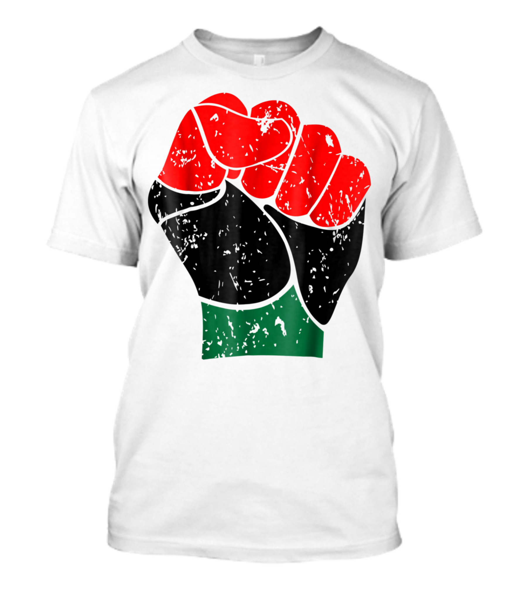 Black History Red Black And Green Pride Fist Symbol Of Empowerment T-Shirt