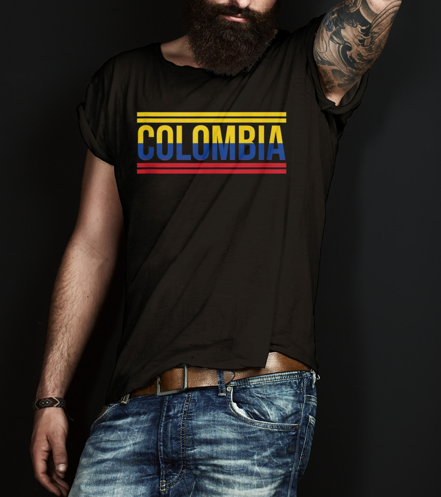 Colombia Colombian Flag Soccer Football Sport T-Shirt