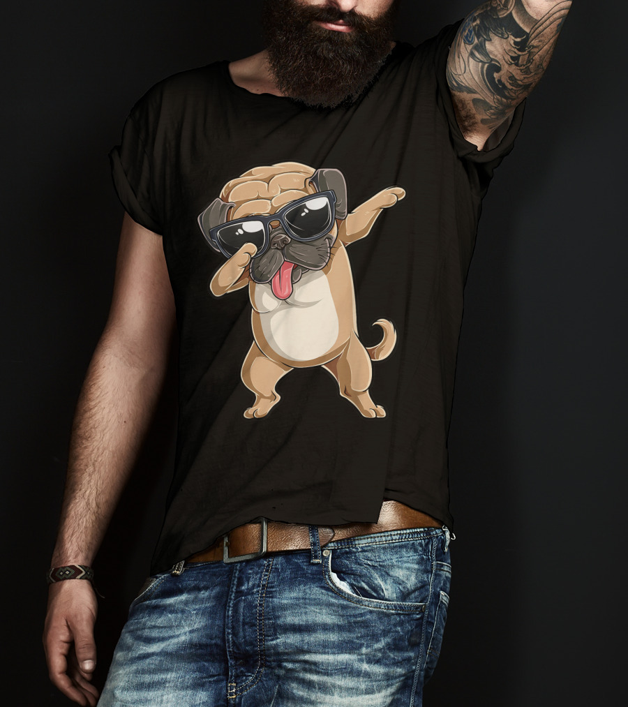 Dabbing Pug Dance Cool Puppy Lovers T-Shirt