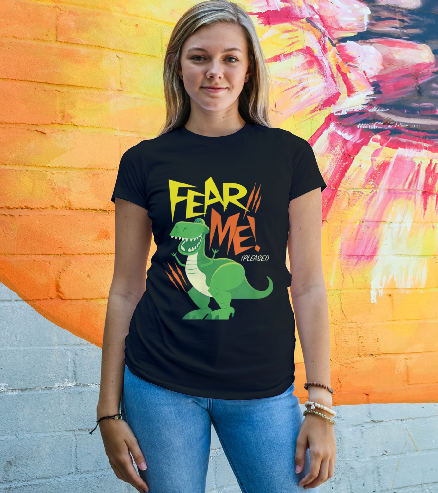 Disney Pixar Toy Story 4 Rex Fear Me Please Green Dinosaur Cartoon T-Shirt