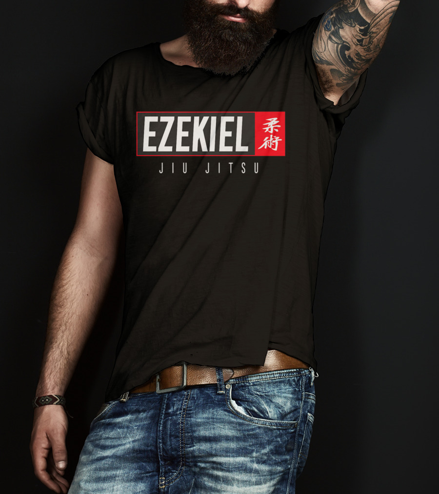 Ezekiel Jiu Jitsu BJJ Brazilian Jujitsu Kanji Martial Arts T-Shirt