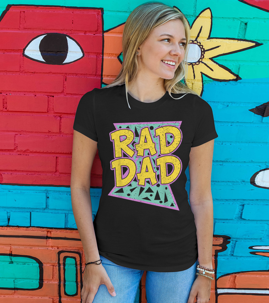 Rad Dad 80s Retro Style Father's Day T-Shirt