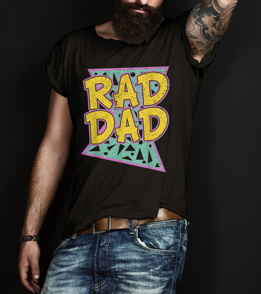 Rad Dad 80s Retro Style Father's Day T-Shirt