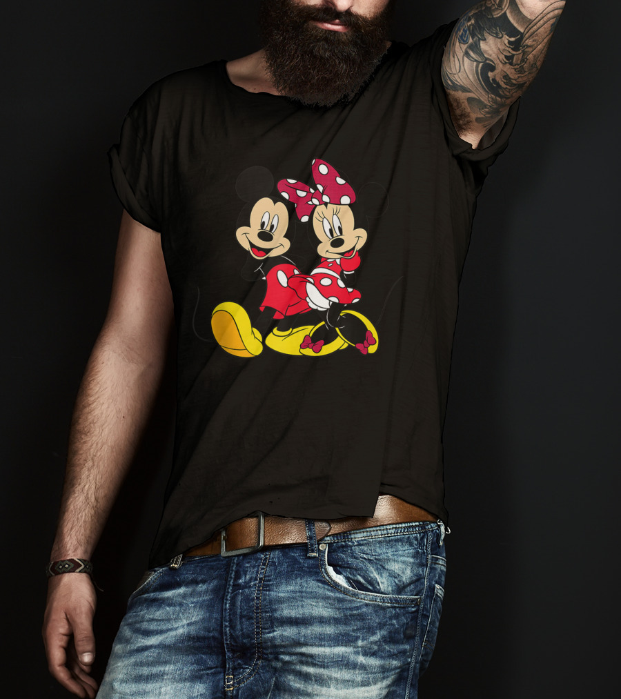 Disney Big Mickey Mouse And Minnie Mouse Classic T-Shirt