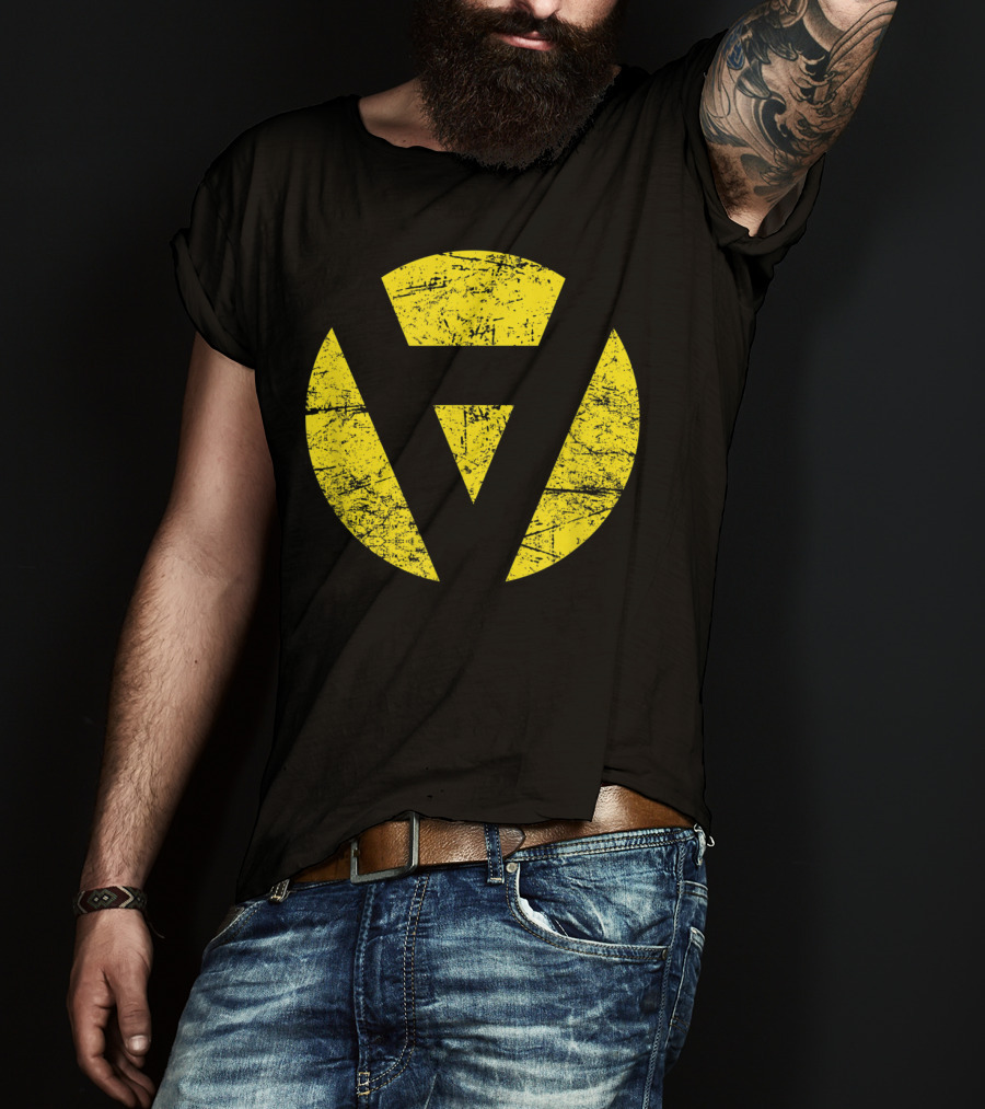 AnCap Libertarian Voluntarism Distressed Yellow T-Shirt