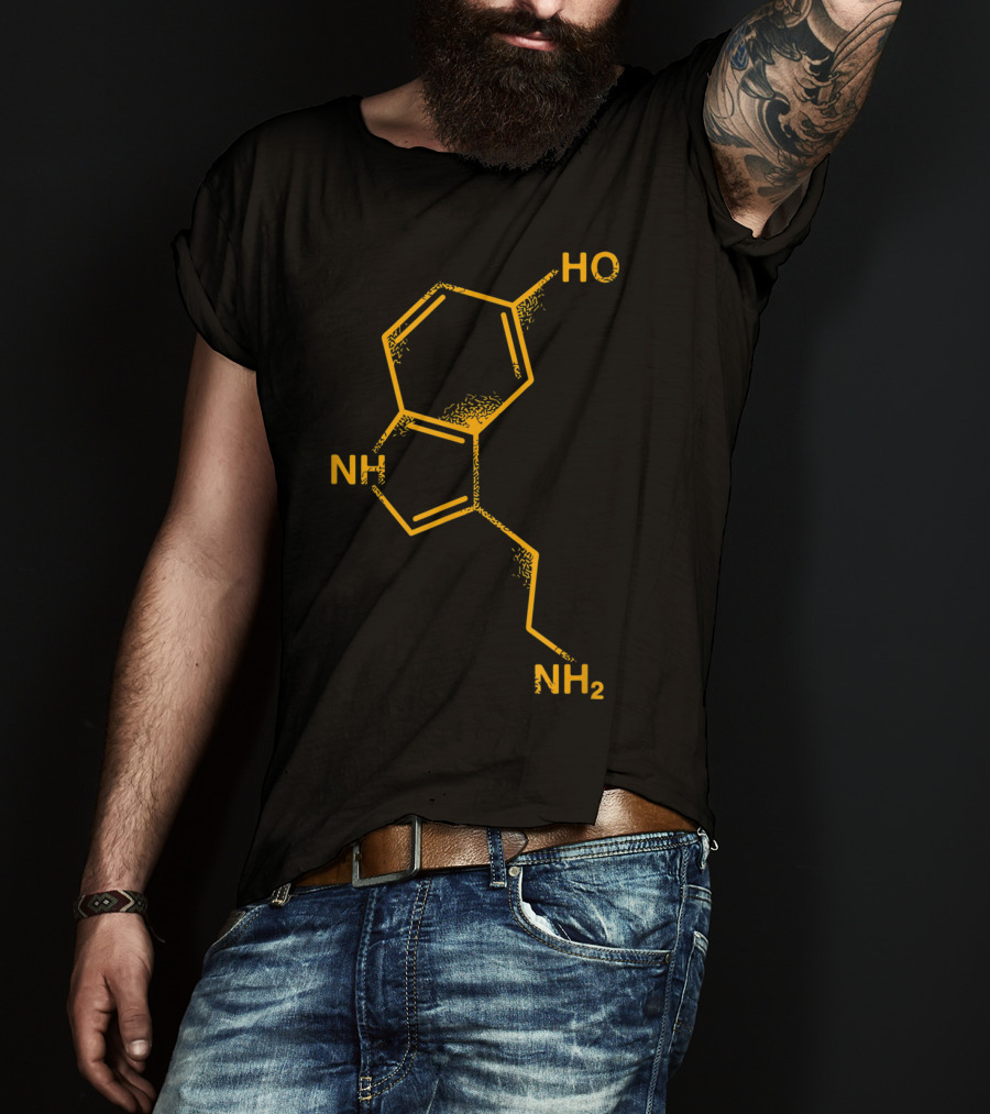 Happiness Serotonin Molecule Chemistry Science T-Shirt