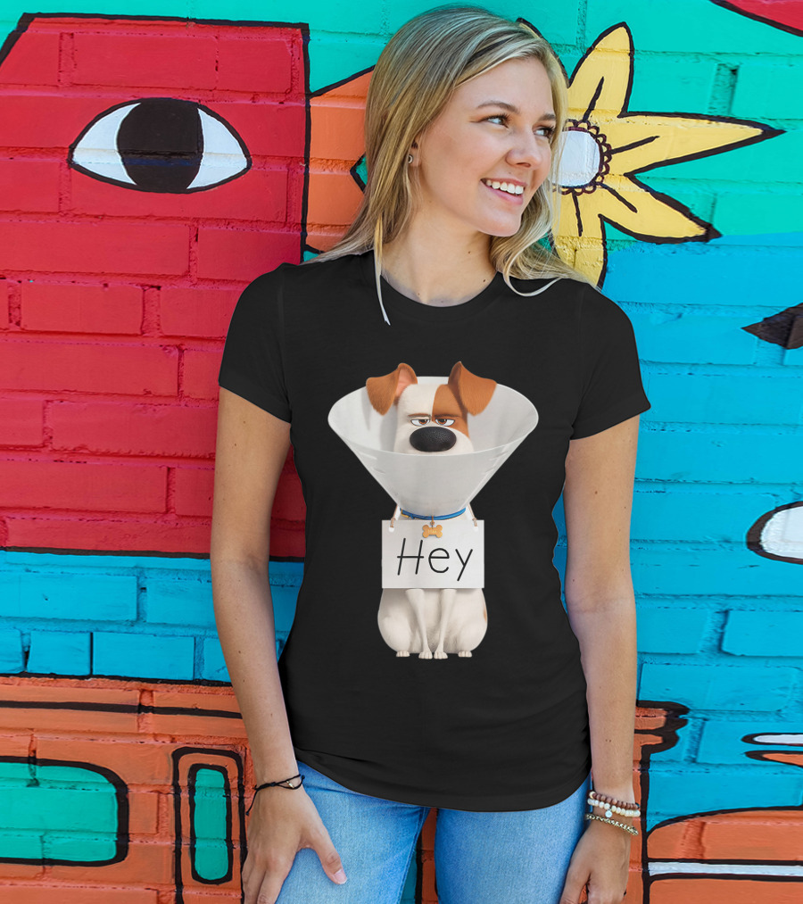 Hey Max Dog Cone Humor T-Shirt