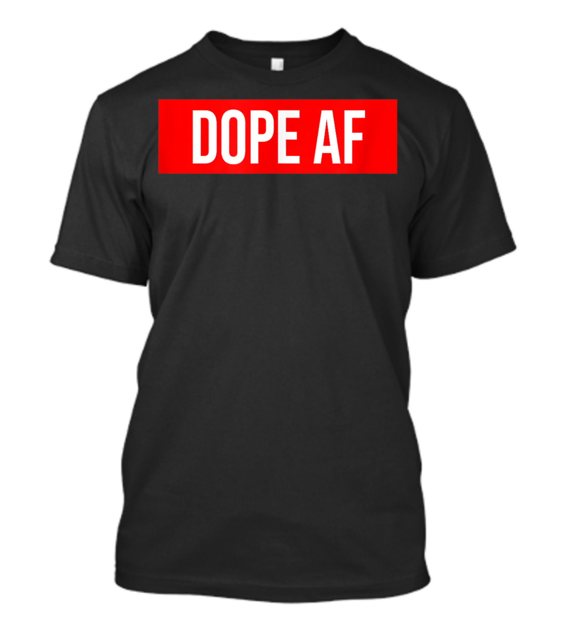 Dope AF Bold Red Rectangle T-Shirt