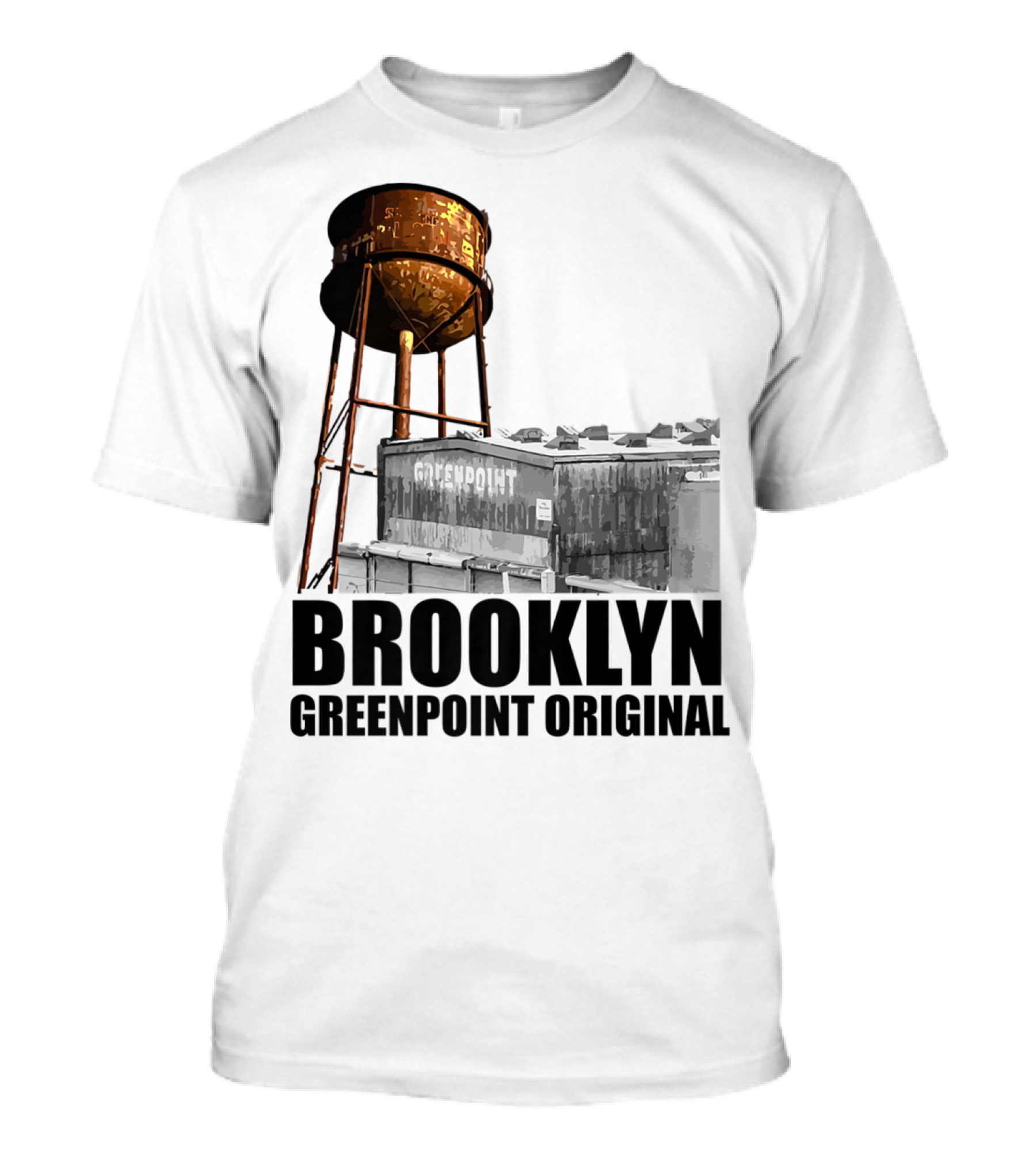 Brooklyn Greenpoint Original Water Tower Skyline T-Shirt