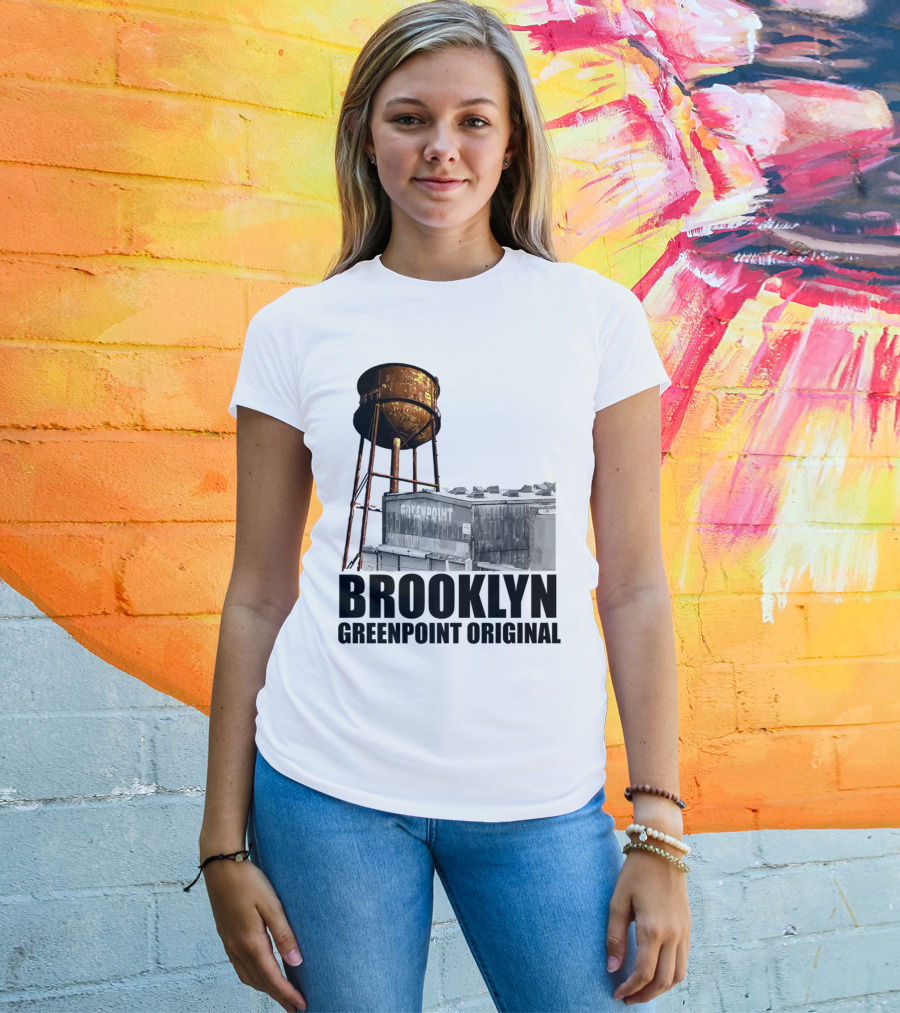 Brooklyn Greenpoint Original Water Tower Skyline T-Shirt