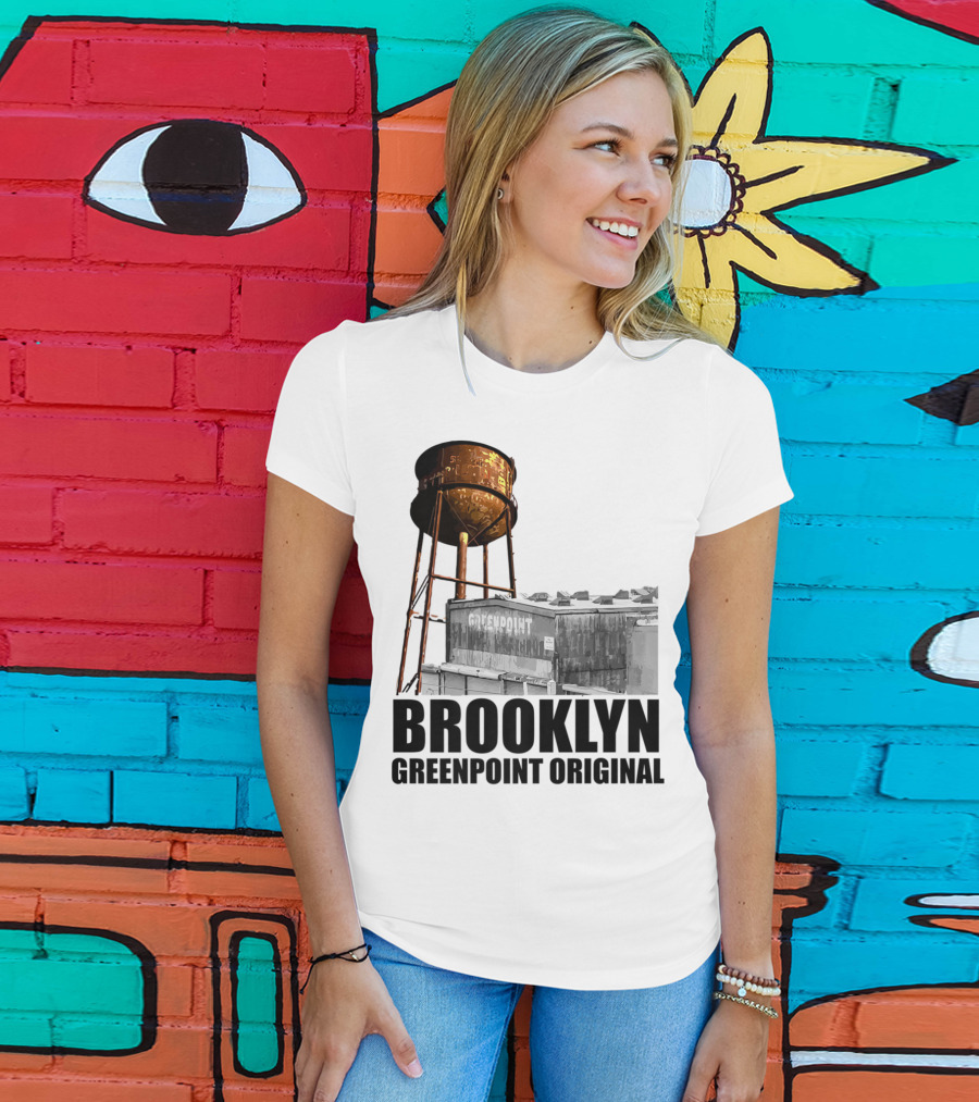 Brooklyn Greenpoint Original Water Tower Skyline T-Shirt