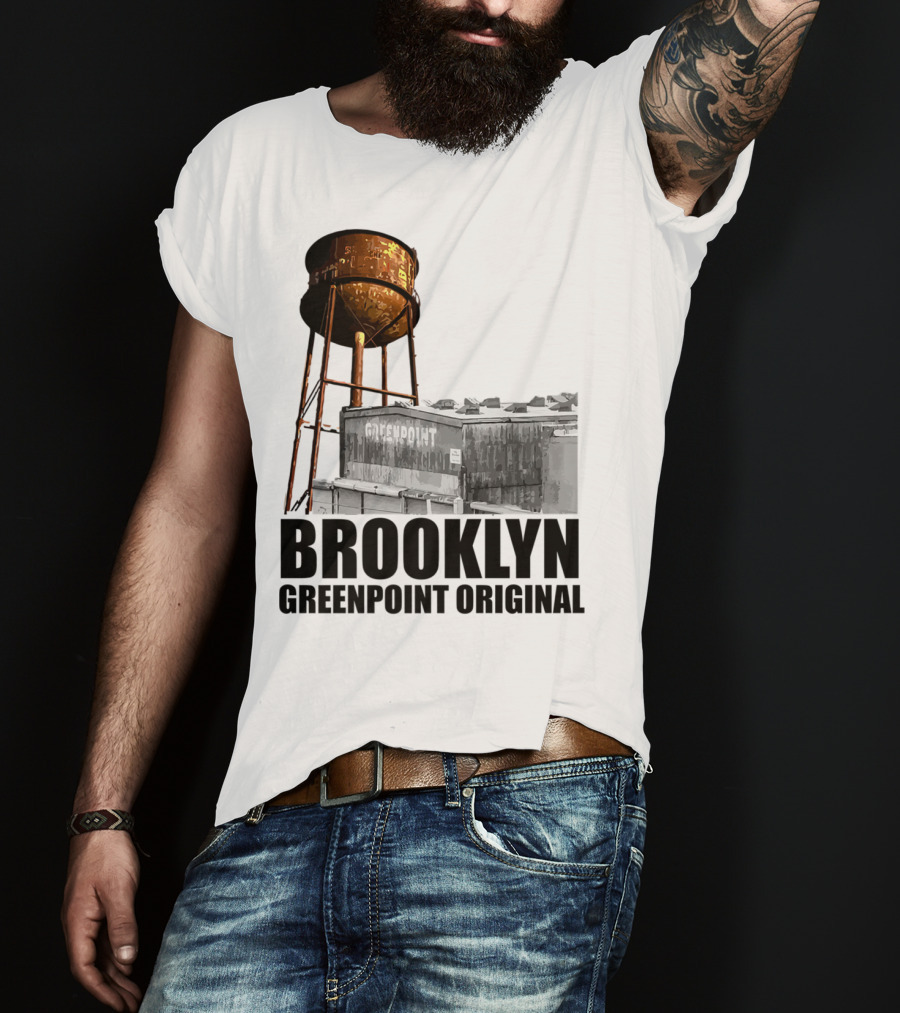 Brooklyn Greenpoint Original Water Tower Skyline T-Shirt