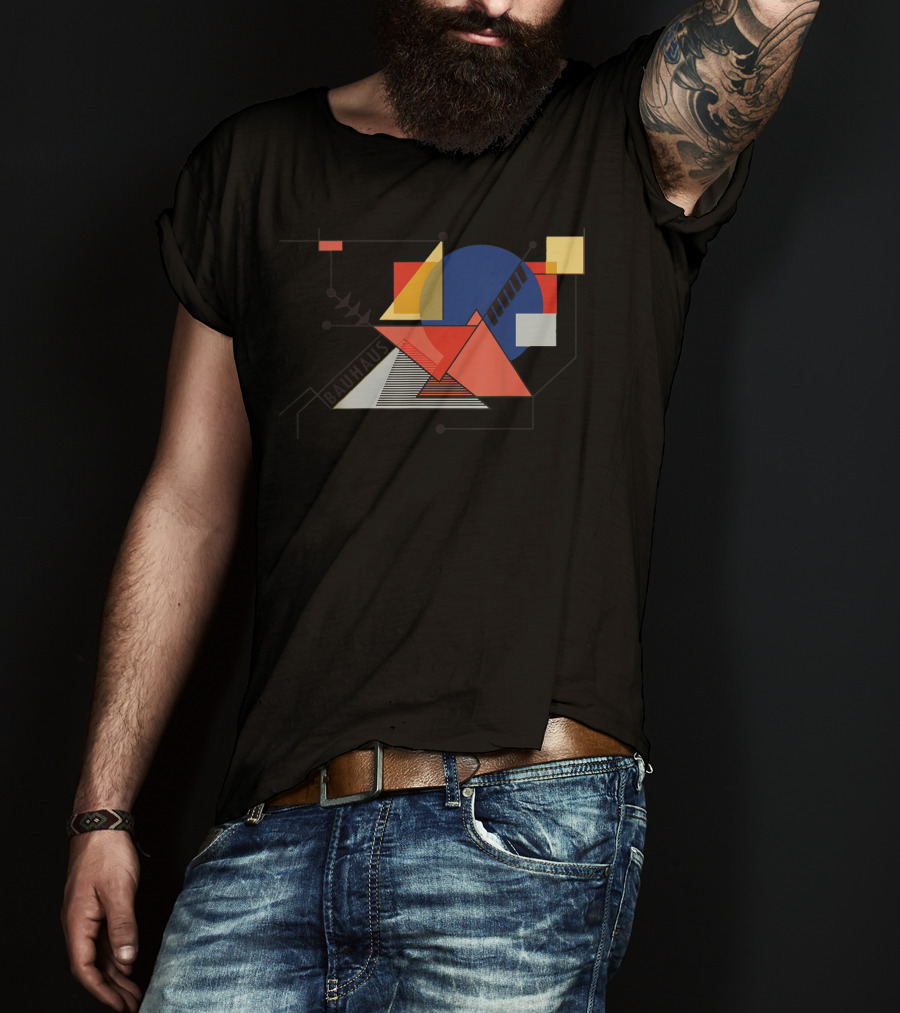 Bauhaus Movement Geometric Abstract 1919 Reproduction T-Shirt