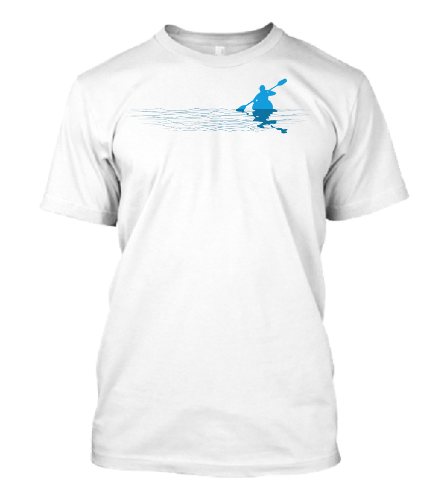 Kayaking Kayak Paddling Kayaker Paddle Reflection On Water T-Shirt