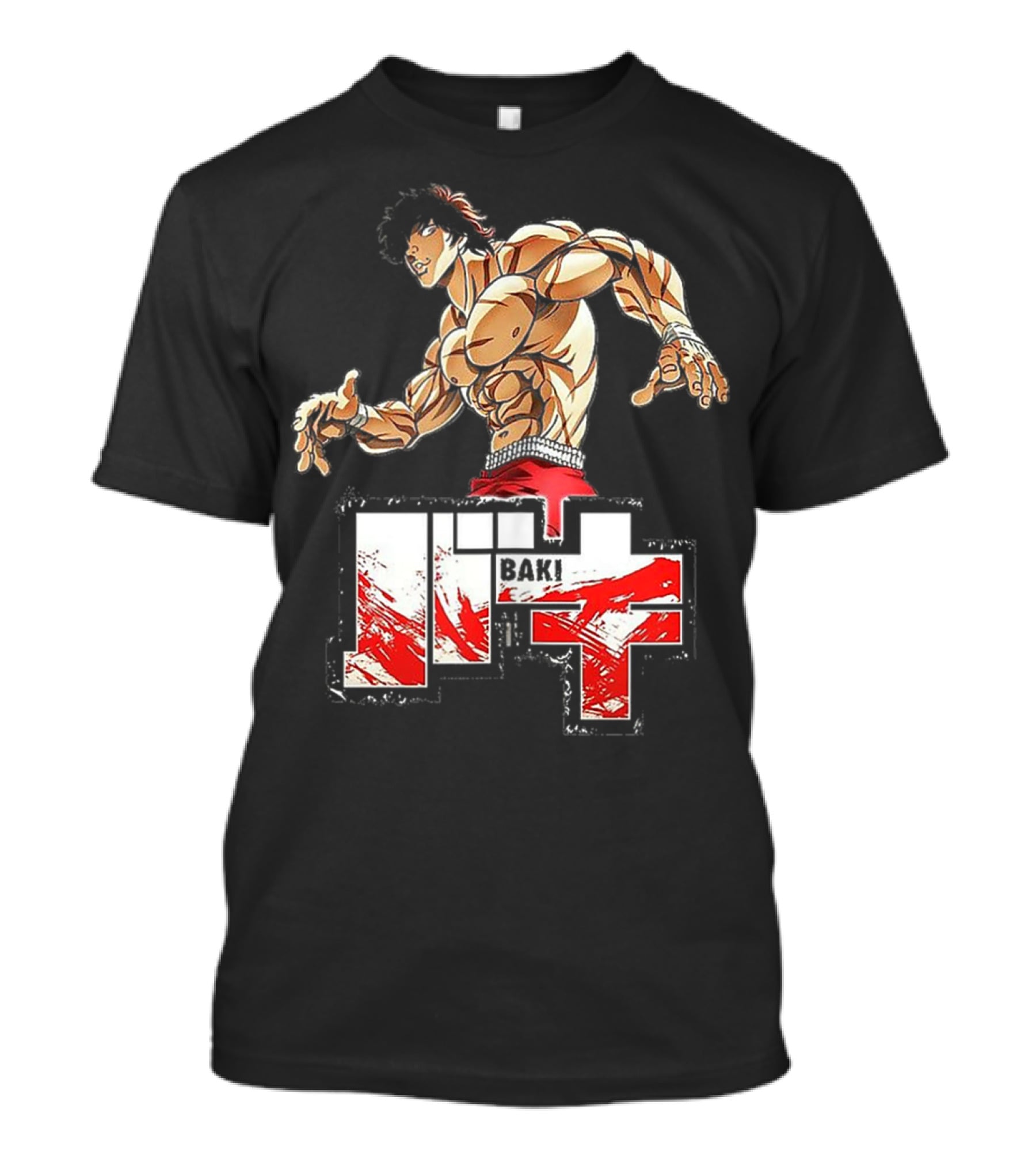Baki Otaku Muscle Fighter Anime Character T-Shirt