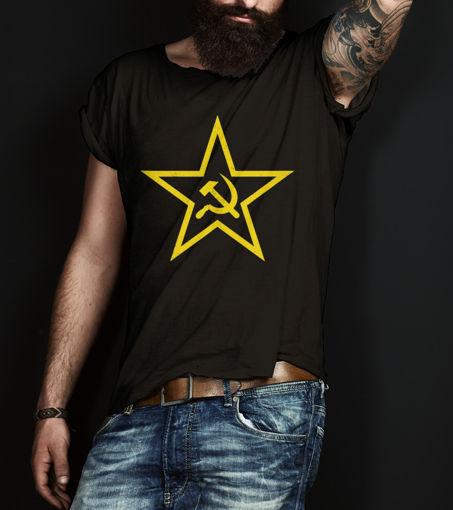 USSR Hammer And Sickle Yellow Star T-Shirt