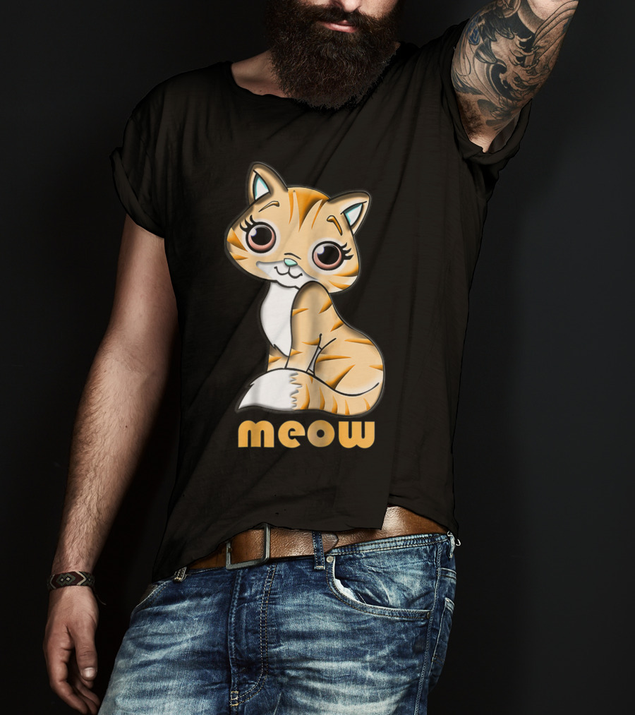 Meow Cutie Cat Adorable Feline T-Shirt