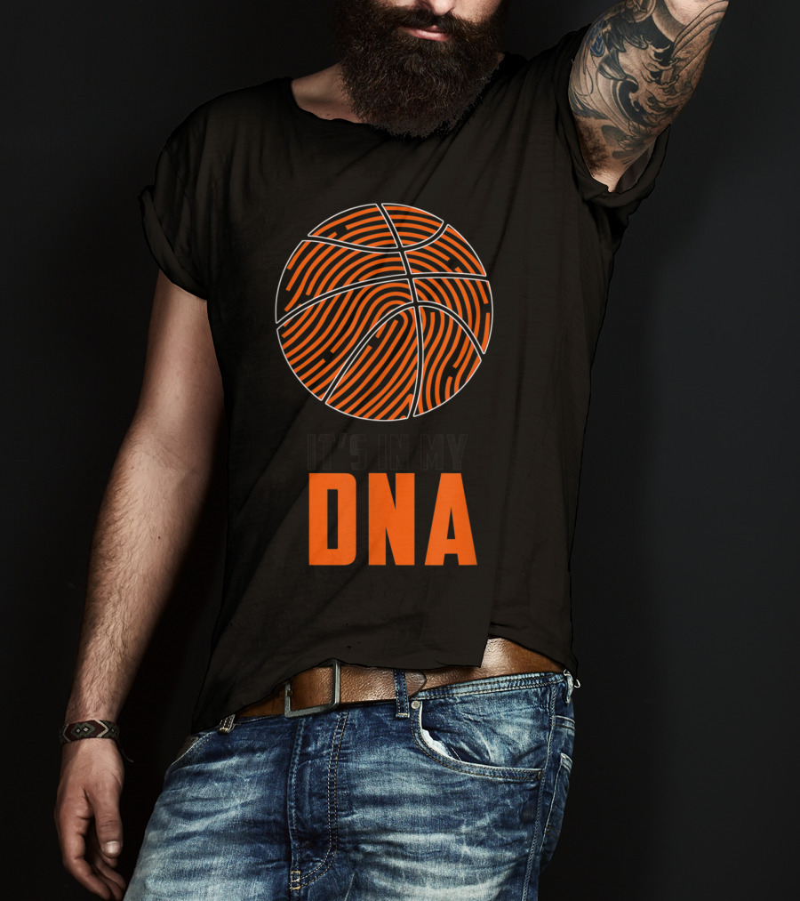 It's In My DNA Basketball Fingerprint Circle T-Shirt