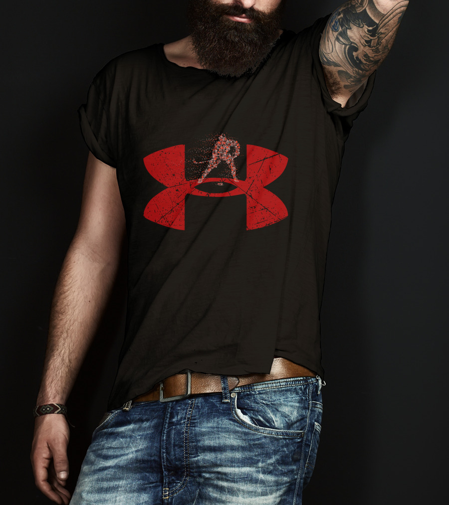 Under Armour Hockey Logo Player Silhouette T-Shirt