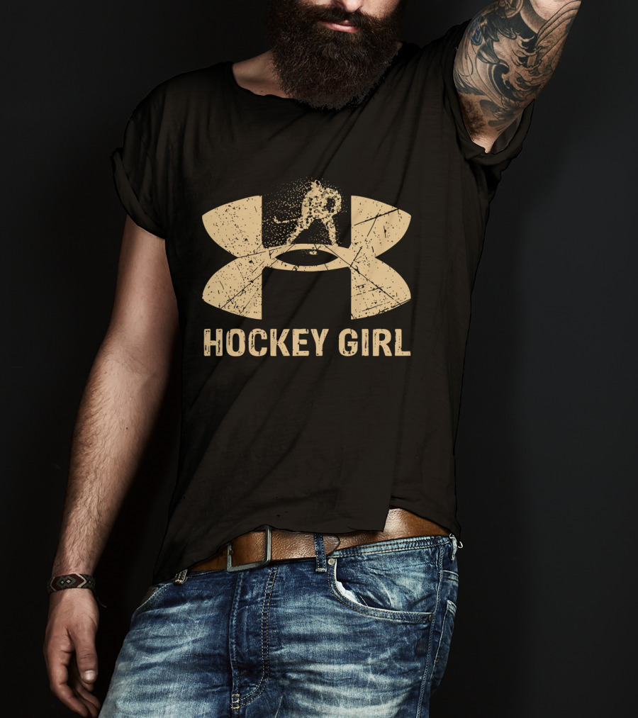 Hockey Girl Under Armour Style T-Shirt