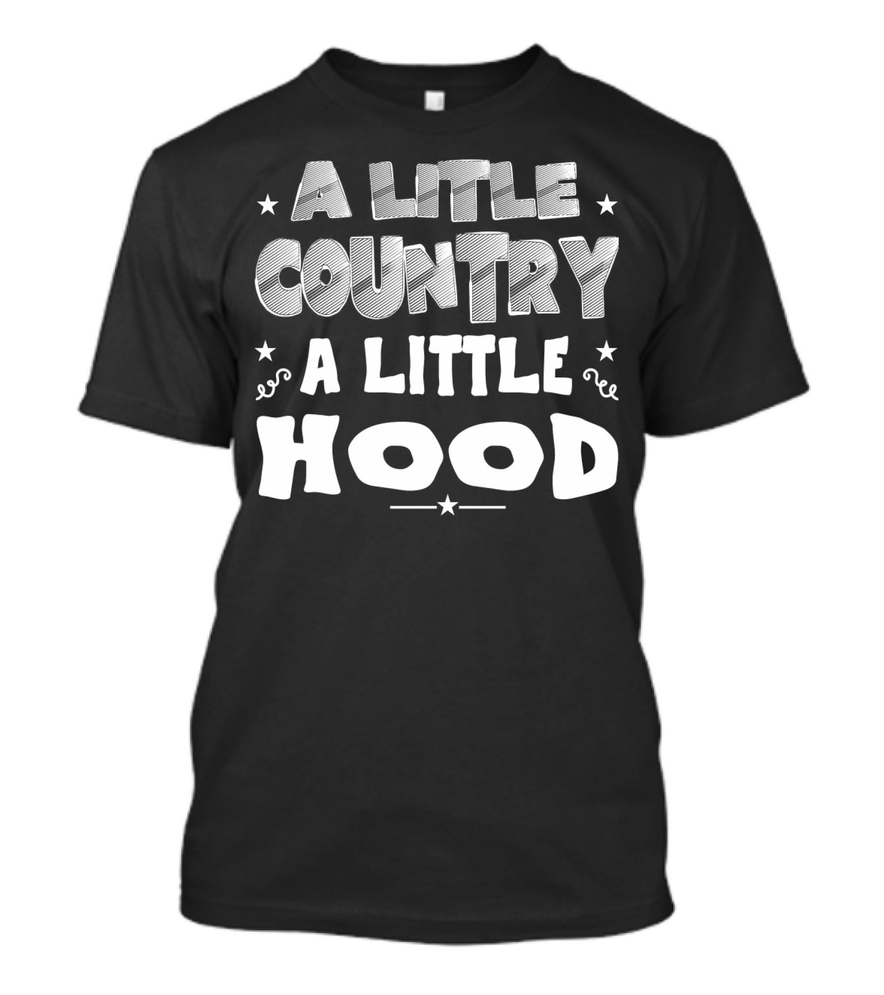 A Little Country A Little Hood Stars And Swirls T-Shirt