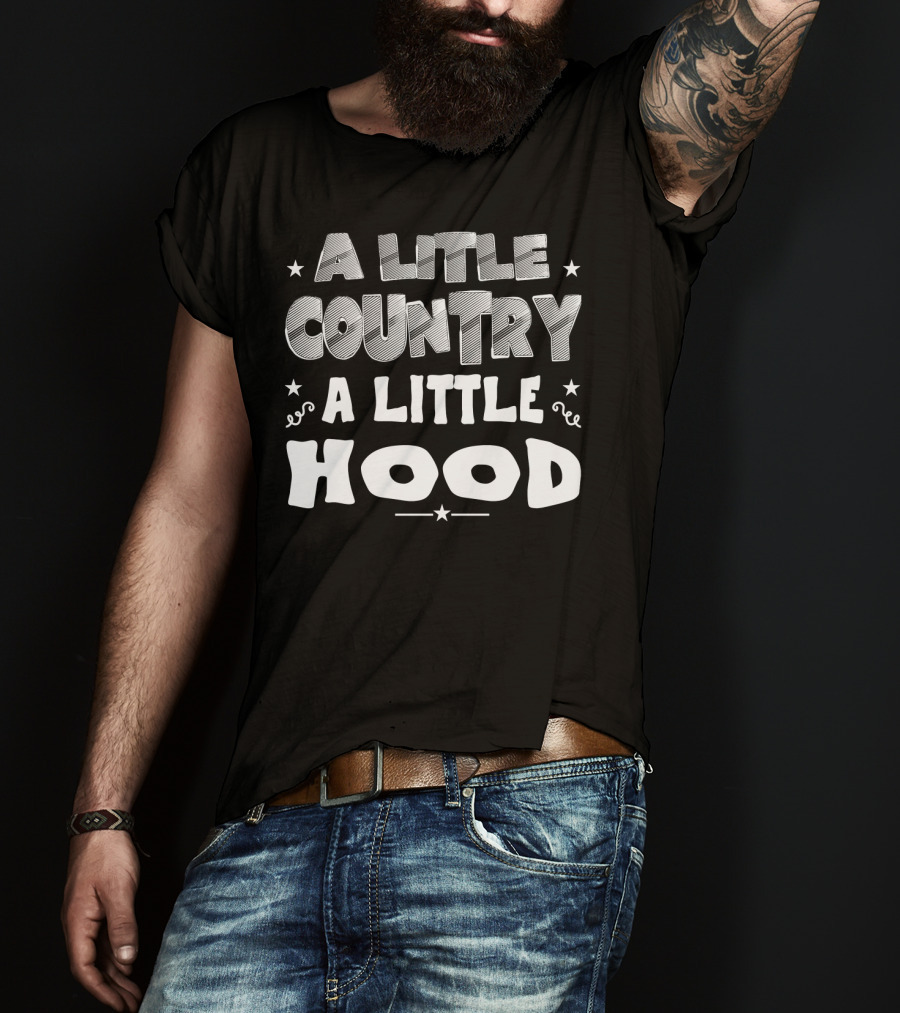 A Little Country A Little Hood Stars And Swirls T-Shirt