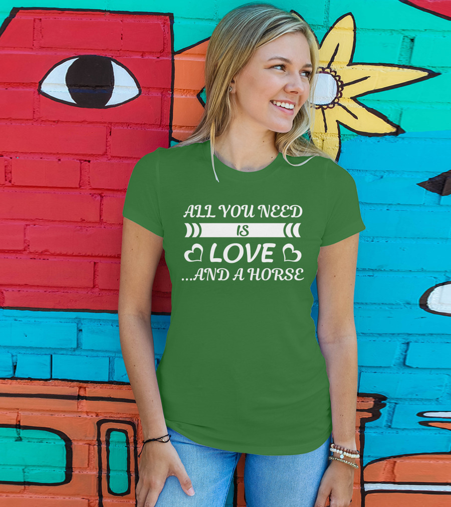 All You Need Is Love And A Horse All I Want For Christmas Are Gains T-Shirt
