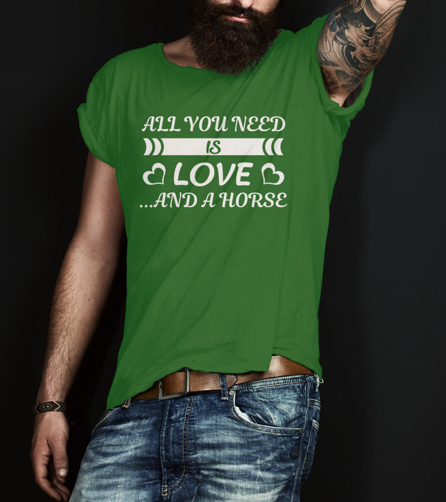 All You Need Is Love And A Horse All I Want For Christmas Are Gains T-Shirt