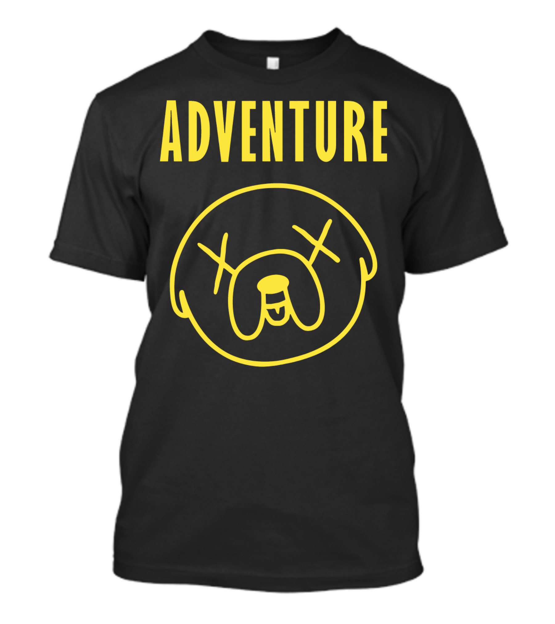 ADVENTURE PUG BAND Face Drawing T-Shirt