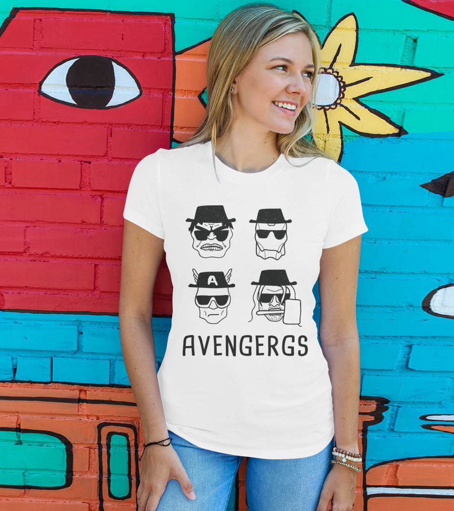 Avengergs Characters With Hats And Sunglasses T-Shirt