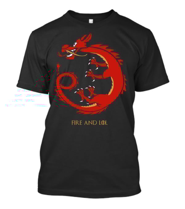 Fire And Lol Red Dragon Chinese T-Shirt