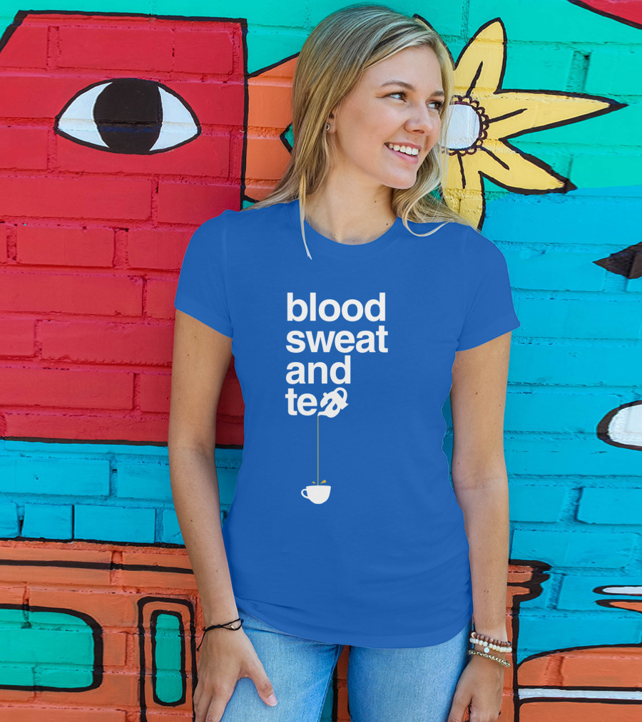 Blood Sweat And Tea Teapot To Cup Pouring T-Shirt