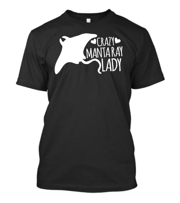 CRAZY MANTA RAY LADY Heart T-Shirt
