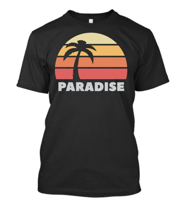 Paradise Sunset Island Palm Tree T-Shirt