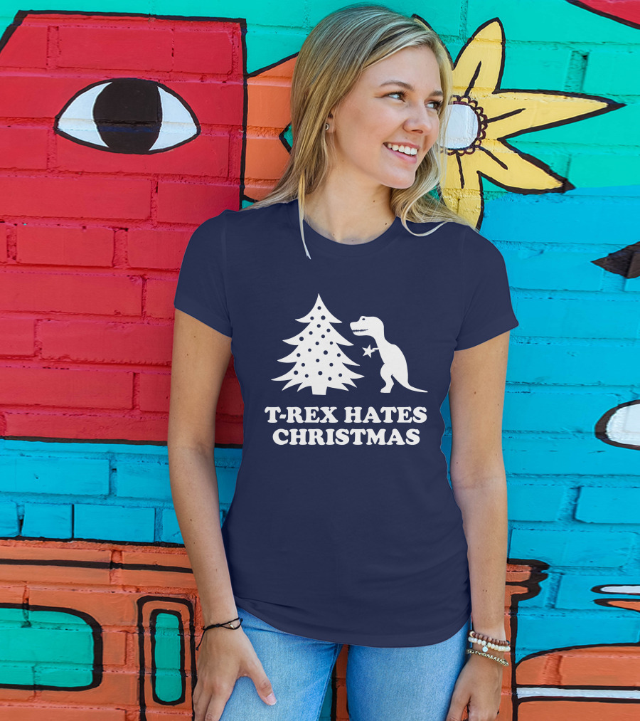 T-Rex Hates Christmas T-Shirt