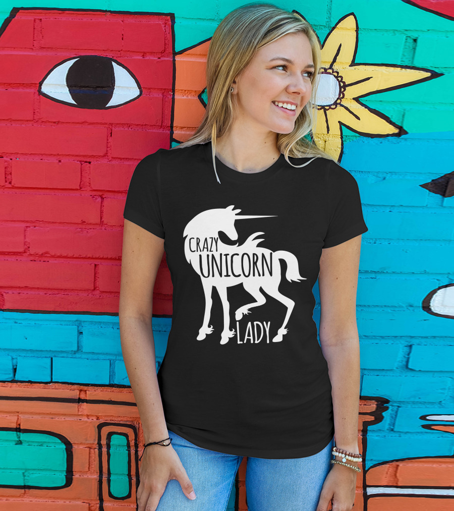 CRAZY UNICORN LADY T-Shirt
