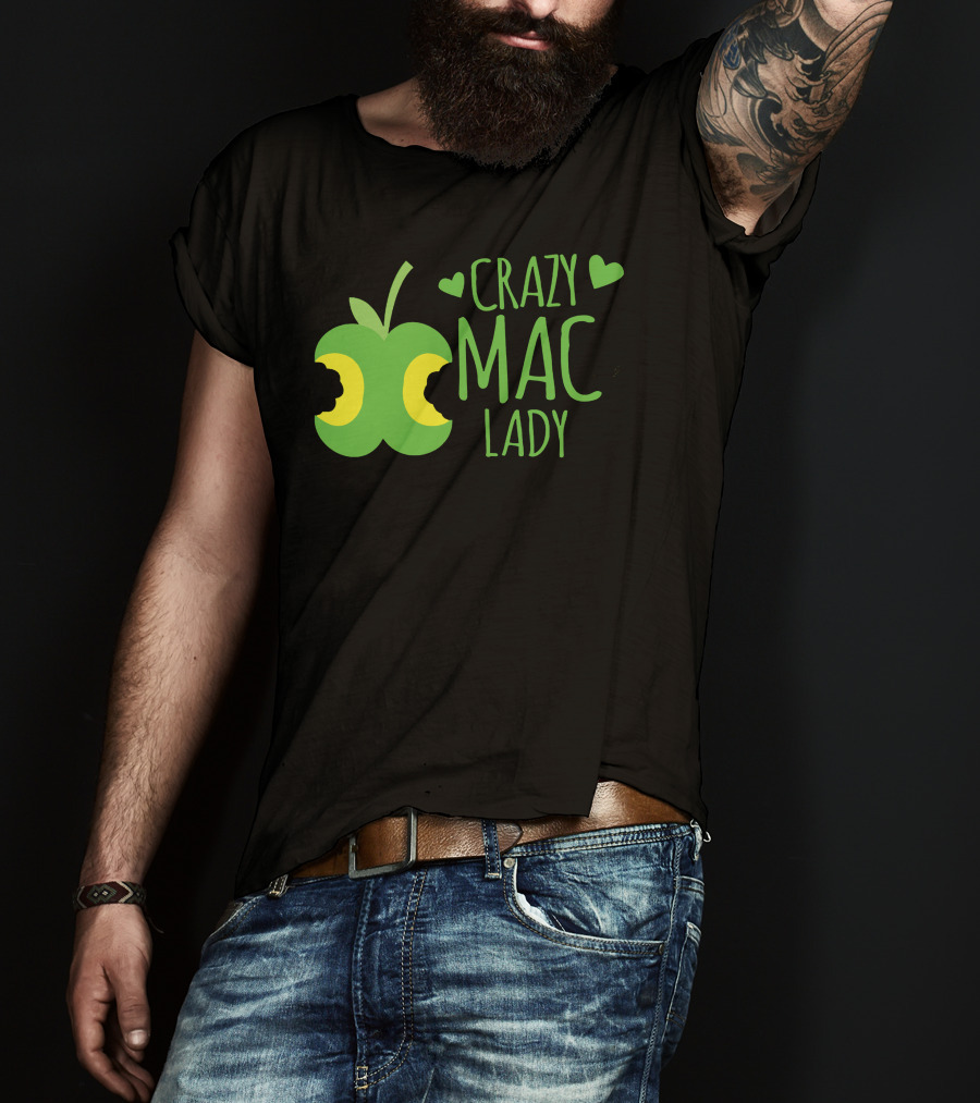 CRAZY MAC LADY Green Apple Bites T-Shirt