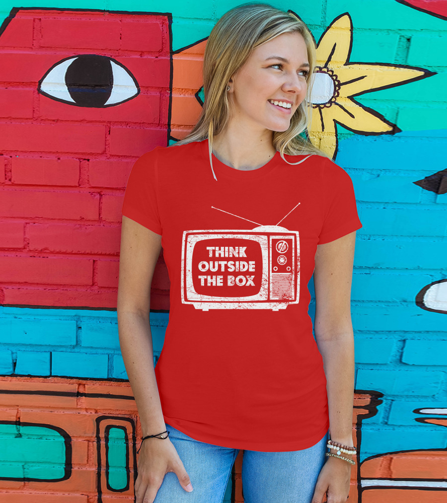 Think Outside The Box Retro Television Concept T-Shirt