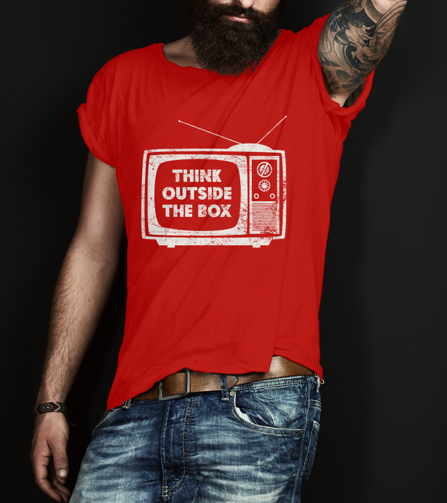Think Outside The Box Retro Television Concept T-Shirt