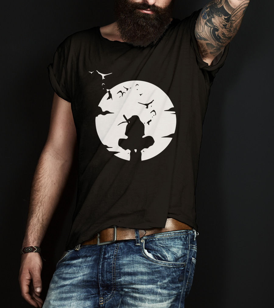Itachi Uchiha Moonlit Silhouette Stance T-Shirt