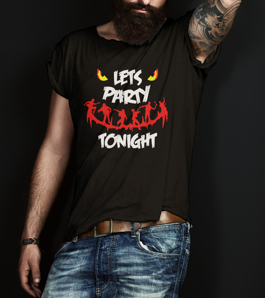 LETS PARTY TONIGHT Dancing Silhouettes And Eyes T-Shirt