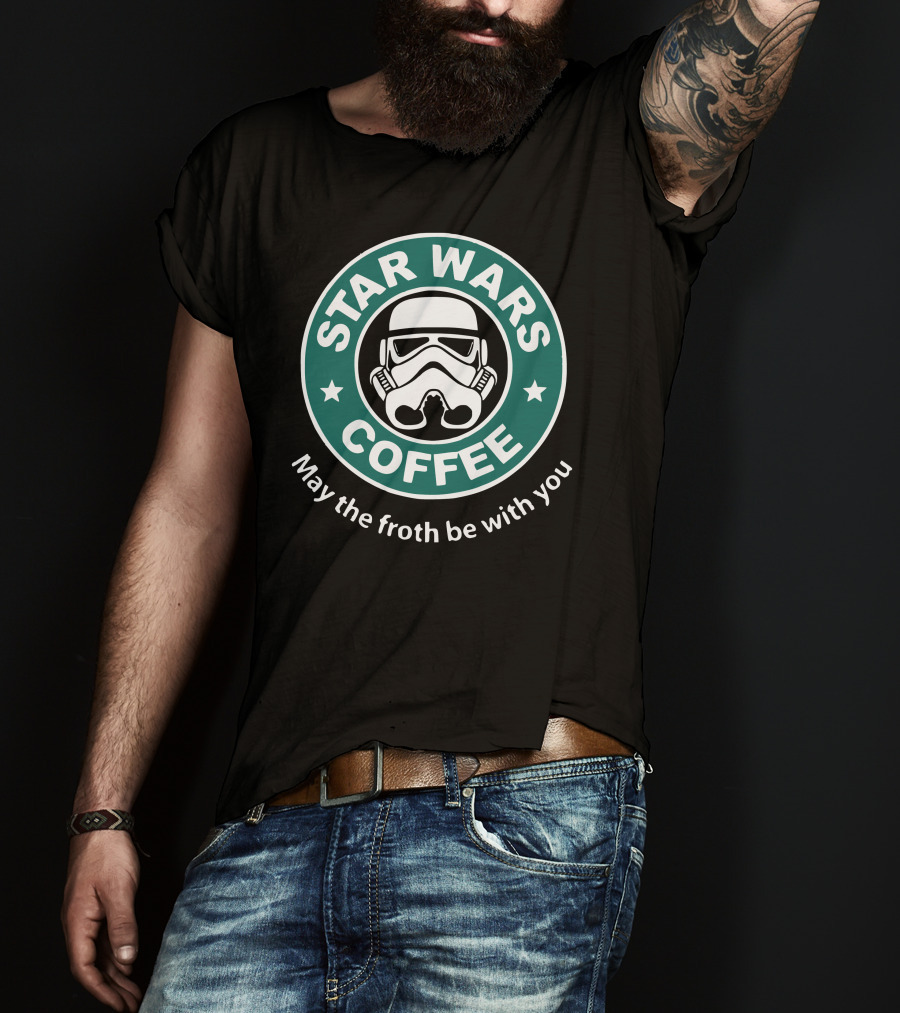 Star Wars Coffee May The Froth Be With You Stormtrooper T-Shirt